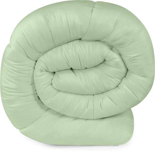 Image of Utopia Bedding Comforter Duvet Insert, Quilted Comforter with Corner Tabs, Box Stitched Down Alternative Comforters (Sage Green, Single)