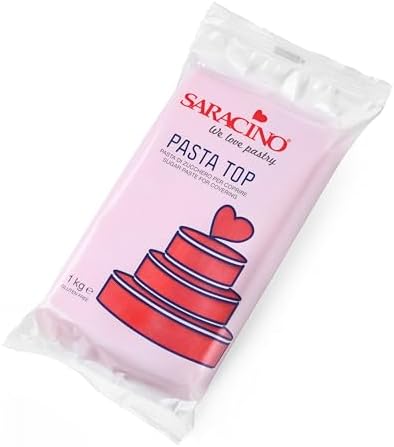 Saracino Sugar Paste Top Red Fondant for Covering 1 kg Made in Italy