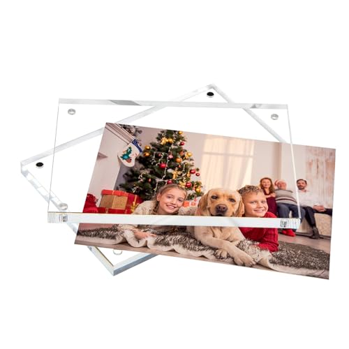 Niubee 8.5X11 Acrylic Picture Frames 3 Pack, Clear Certificate Document Magnetic Photo Frame For Tabletop Display thumb #4