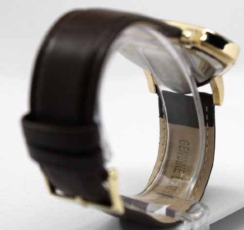Man Of Steel Superman Shield Watch - Gold - Leather Strap (Mos 5007) #TOP4