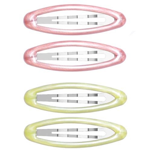Yzurbu 4Pcs Big Hair Clips, Oval Snap Hair Barrettes French Hair Accessories For Thin & Thick Hair cover
