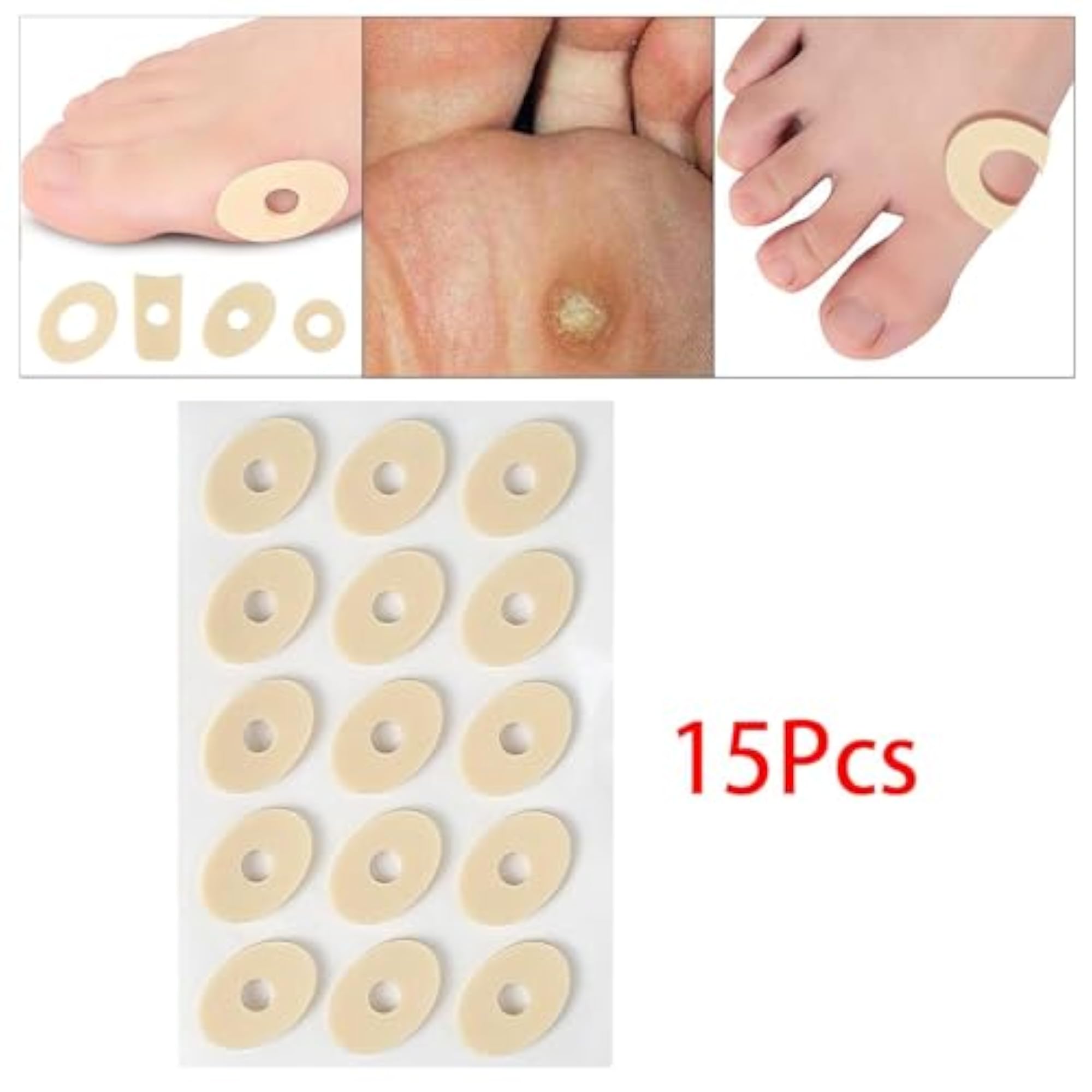 225 Pieces Callus Pads Foot Care Toe Cushions Pad for Toes