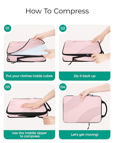 Image of BAGSMART Compression Packing Cubes for Travel