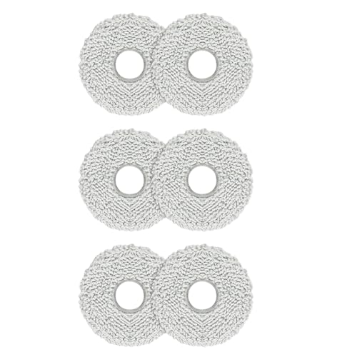 Image of Fiberfix Replacement Mop Pads Pack of 6 for ECOVACS DEEBOT X1 Omni /X1 Turbo /T20 Omni /T10 Omni /X2 Omni /T30S /N30 Pro Omni /N30 Omni /T30S AI /T30S Pro /T50 OMNI /T50 PRO OMNI /T50 MAX PRO Omni /