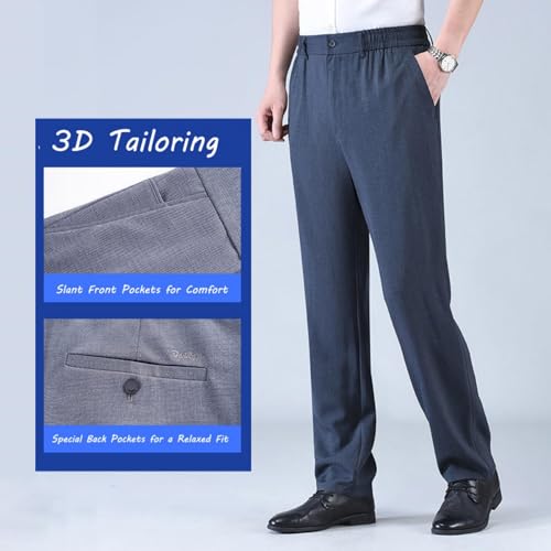 Caloset Elderstride Men's Super Stretch Loose Fit Pants, Elastic Waistband Wicks Sweat Quickly to Keep You Dry4