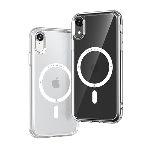 Image of ONES for iPhone XR Case, Hybrid Magnetic Phone Case, Compatible with MagSafe, Military Grade Protection, Shockproof Airbag, Anti-Yellow Silicone Cover, Scratch-Resistant, Thin, Clear