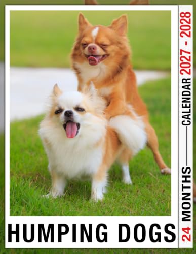 Humping Dogs Calendar 2027 - 2028: 24-Month Planner Covering Jan 2027 to December 2028, US Holidays, Great Gift For Organizing & Planning image 2