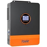 ソーラーインバーター 6500W 48Vdc - 120V/240Vac 分割フェーズハイブリッドインバーター タッチスクリーンデュアルMPPT 550V 10KWPV 入力、並列動作&バッテリーレスモードをサポート ホームバックアップとオフグリッドシステム用