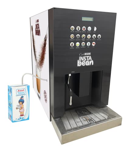 Cafe DESIRE I DRINK SUCCESS Insta Bean Coffee Machine | Fresh Milk | 15 Options | Zero Maintenance | Espresso Coffee Latte Cappuccino Mochaccino Hot Chocolate | Offices Coffee Shops Hotels Restaurants