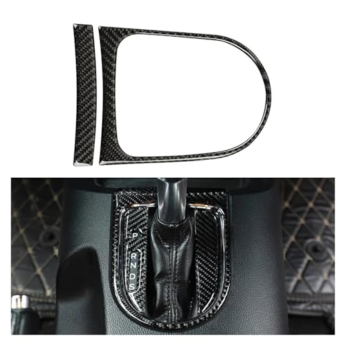 Embellecedor de fibra de carbono para cubierta del panel de cambios de Mustang interior 2