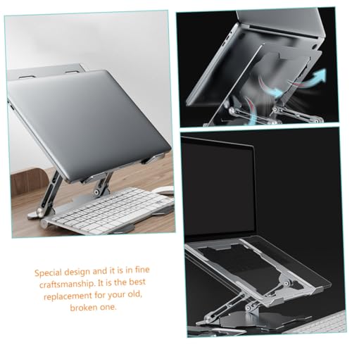 Base Ajustable de Metal para Laptop SOLUSTRE Plata miniatura 7