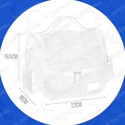 Bolsa Lancheira Térmica Marmita Com Alça Tactel Para Trabalho Passeio (Preto)