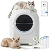 JUMMICO Litiere pour Chat autonettoyante, 90L XXL litiere Chat autonettoyante, Double système Anti-Odeur et systèmes de sécurité Multiples, contrôle à Distance Via APP, idéal pour foyers Multi-Chats