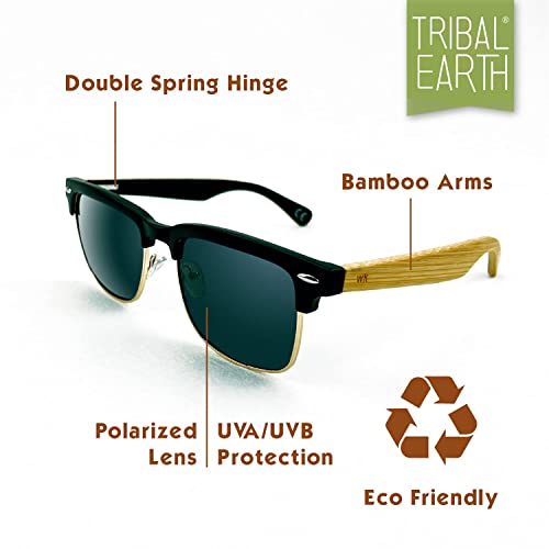 image for TRIBAL EARTH Bamboo Sunglasses Polarised for Men and Women with UV Pro