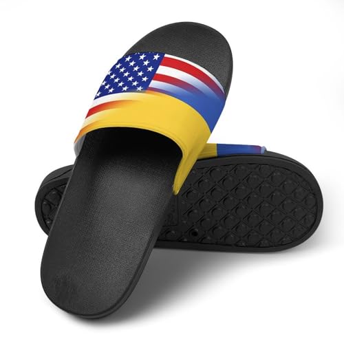 U.S. Ukraine Flag House Sandals Non-Slip Bathroom Slippers Beach Summer Shoes for Men Women4