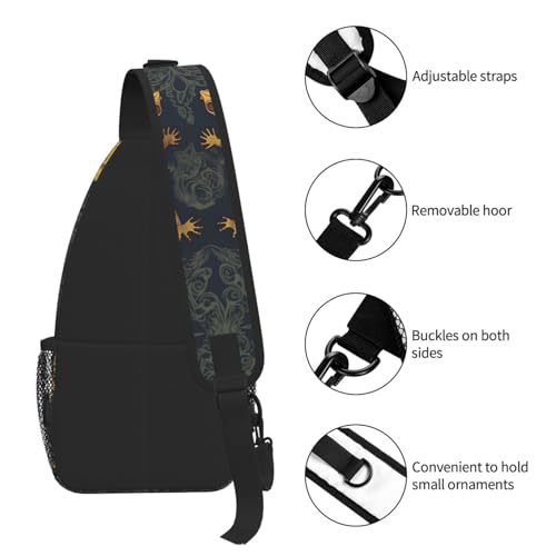 Mochila tipo sling negra para hombre y mujer miniatura 7