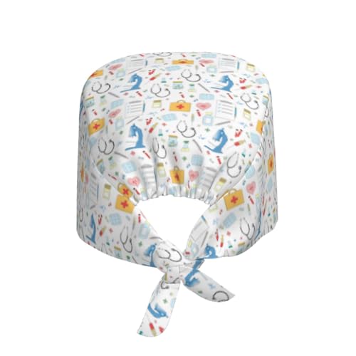 Image of Surgical Caps Men Women, Scrub Cap with Sweatband Adjustable