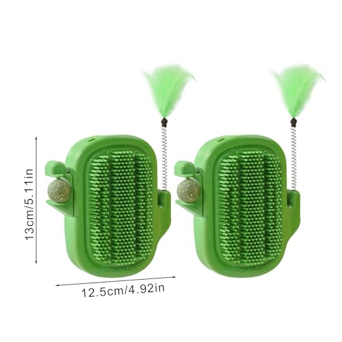 Grattoir d'angle pour chat en cactus | Lot de 2 peignes de toilettage