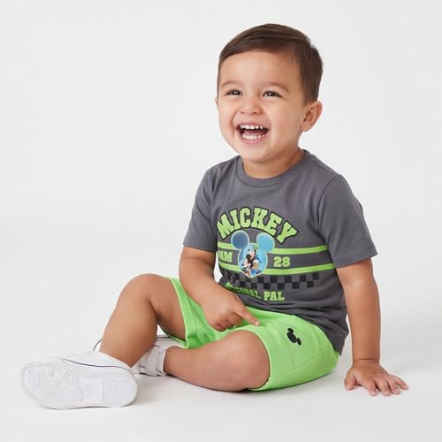 Image of Disney Mickey Mouse Lenticular Outfit for Boys, Toddler and Little Kids Clothes, T-Shirt and Shorts Set