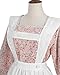 Nuoqi Pioneer Dress Women Prairie Dress Adult Long Colonial Costume with Bonnet Pioneer Apron Pink S