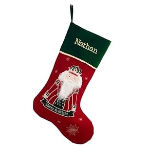 Personalization Universe Traditional Icon Personalized Christmas Stocking, Customizable with Any Name, Gold Braided Trim, 100% Polyester, Holiday Decor & Christmas, 19.5" L - Nutcracker Personalization Universe Traditional Icon Personalized Christmas Stocking Customizable with Any Name Gold Braided Trim 100 Polyester Holiday Decor Christmas 195 L Nutcracker