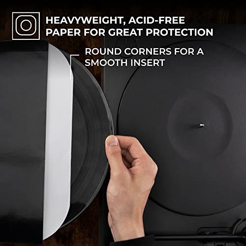 Big Fudge LP -Heavyweight, Acid-Free Paper, 50x Premium Vinyl Record Inner Sleeves Round Corners Insert , 12-inch