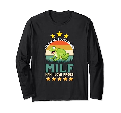 Uomo Io Amo Rane Milf Retrò Tramonto Maglia a Manica