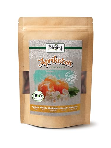 Biojoy Albaricoques secos Ecológicos (500 g), sin azúcar añadido y sin azufre