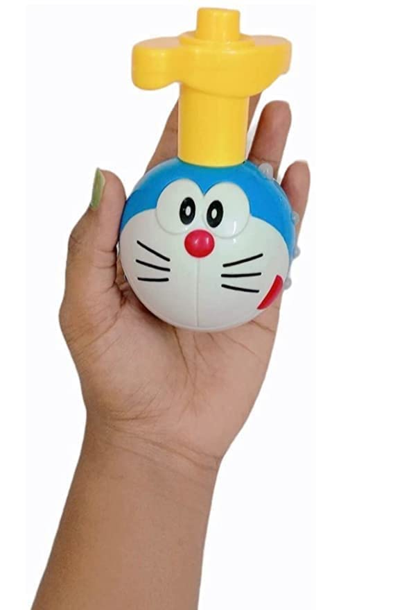 Image of Flashing Plastic Magic Lattoo Top Toy with LED Lights Music Attractive Toy Non-Toxic and Safe Spinning Top Spinning Top Toy for Baby and Toddlers (DOREMON)