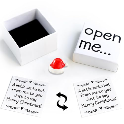 Lomacan Cute Christmas Santa Hat Gifts for Friends Boyfriend Bf Funny Gifts Winter Gifts for Him Her Boyfriend Girlfriend Matchbox Gifts for Mom Sister