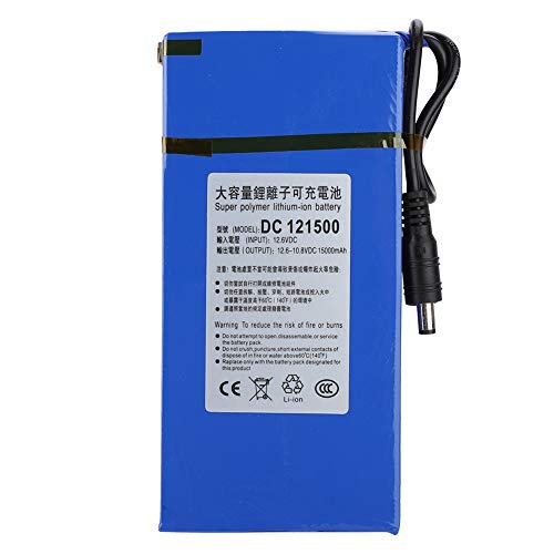 Rechargeable Lithium Battery Pack,12.6V 7000mAH Large Capacity Polymer Battery Built-in Switch for Camera/Car Products(UK-plug)