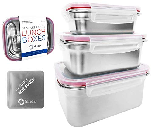 Kinsho PR-WZ5A-EPV9 Stainless Steel Lunch Box Food Prep Storage Containers thumb #7
