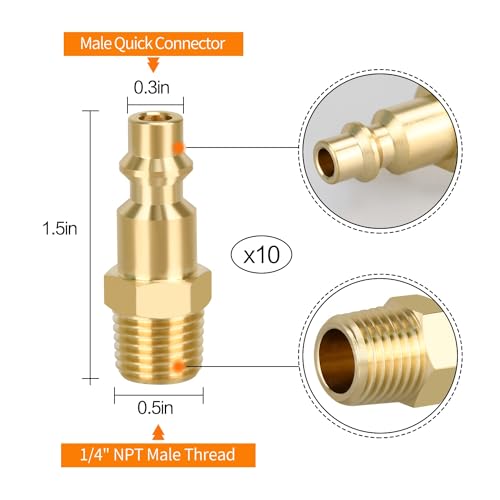 Milton S-210 12 Piece M Style Coupler and Plug Kit 1/4 NPT Made in Th – Compressor Source