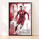 Ronaldo Poster, Famous Soccer Player Posters, Cristiano Ronaldo Goat Posters For Boys Bedroom, Portuguese Soccer Wall Art, Gift for Fan Football, Cristiano Ronaldo Wall Art, Living Room Sport Room Gift for Fan Football, Siuuuu Celebration- 18x24 Inches