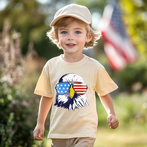 Image of Boys Girls Fourth of July Shirt Toddler Patriotic 4th of July Clothes for Kids 1-7 Years