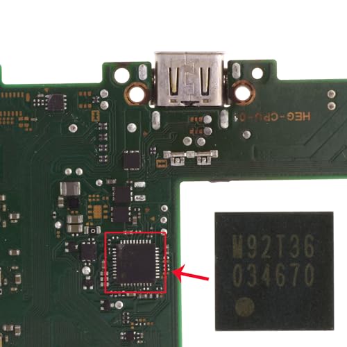 Chip IC de carga USB-C M92T36 de repuesto para Nintendo Switch OLED y Switch Lite placa base M92T36