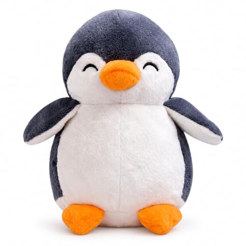 Image of Grey Penguin 18cm | Ultra Soft Plush Stuffed Toy | Cute Hugging Pillow | Gift for Kids Boys Girls