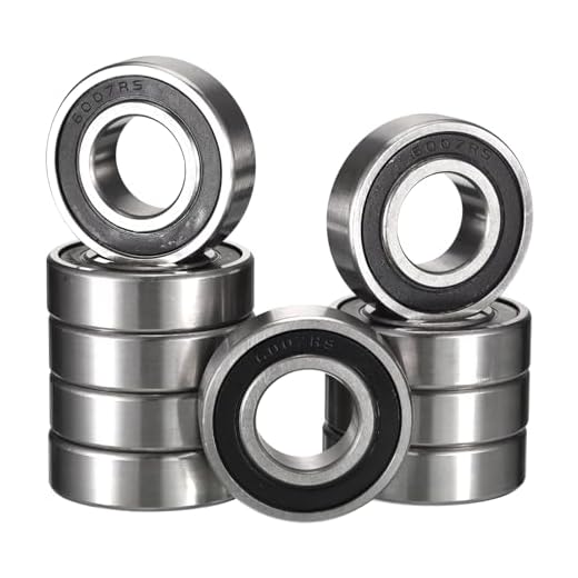 HiPicco 6007-2RS Deep Groove Ball Bearings, ID 35mm x OD 62mm x Width 14mm Double Rubber Sealed Ball Bearing Pre-Lubricated Chrome Steel Z2 Lever 10pcs