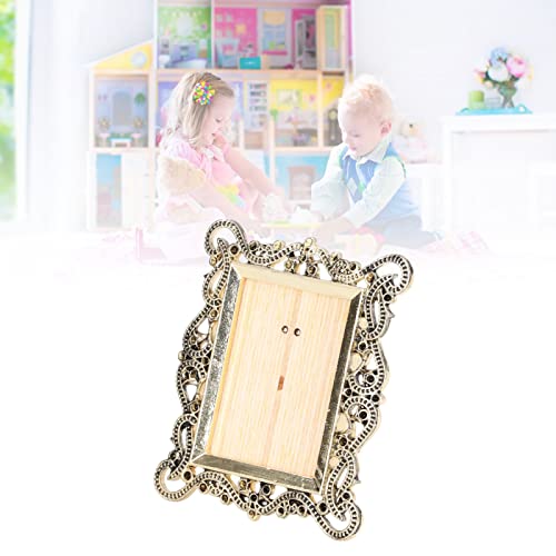 Moldura de foto em miniatura para casa de bonecas 1:12 modelo 1:12 acessório de decoração de casa de