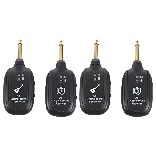 Set trasmettitore e ricevitore wireless per strumenti musicali elettroacustici come chitarra, basso, ecc.