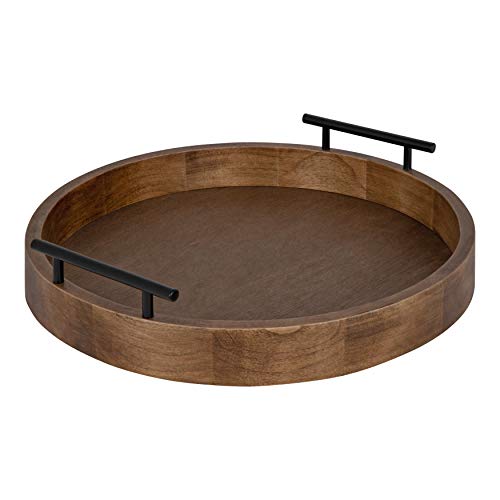 Kate and Laurel Lipton Modern Round Wood...