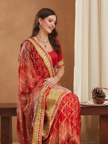 Image of Women's Banarasi Silk With Jacquard Print Saree With Blouse