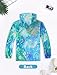Adigau Rain Jackets for Boys Girls Windproof Hooded Jacket Mesh Lined Spring Outwear Fashion Soft Raincoat Blue 5-6 Years