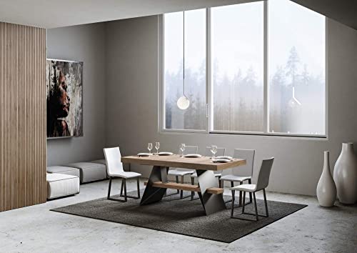 Itamoby, Mesa extensible Baita 90 x 160/264 cm efecto roble natural