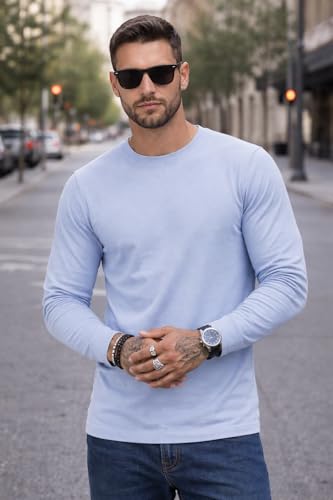 Image of RodZen 100% Pure Cotton Round Neck Regular Fit Plain Solid Full Sleeve T-Shirt Combo for Men & Boys (Pack of 4 Available in Size S to 2XL)