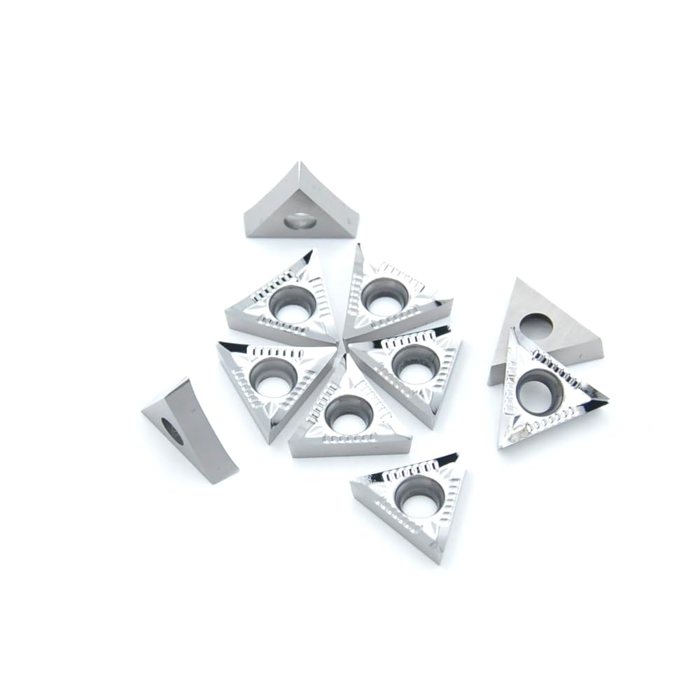 TCGT16T304-ALU Lot de 10 plaques réversibles en métal dur pour le traitement de l'aluminium ou des métaux non ferreux