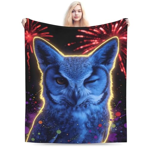 Couverture légère chouette pour vos soirées cocooning au salon