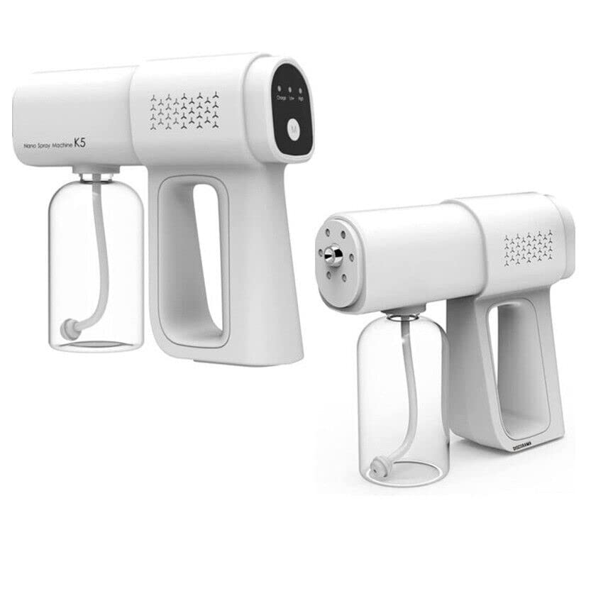 PISTOLA A SPRUZZO DISINFETTANTE IGIENIZZANTE, SPRUZZATORE A VAPORE PORTATILE RICARICABILE USB, PISTOLA DISINFETTANTE CON 380ML DI CAPACITA', DISINFETTANTE PER CASA, SCUOLA E GIARDINO - DISCORAMA®