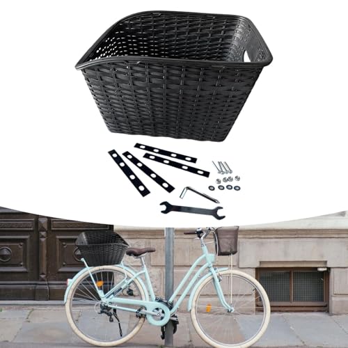 Aosekaa Cesta de bicicleta traseira para bicicleta, suporte de carga, cesta para bagagem, ciclismo