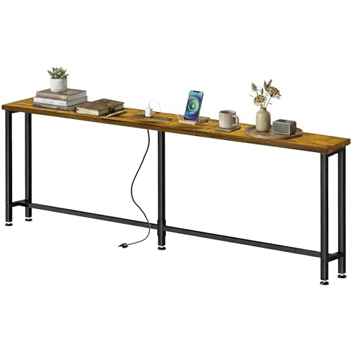 flevra 78" Narrow Sofa Table with Outlet (2 AC Outlets
